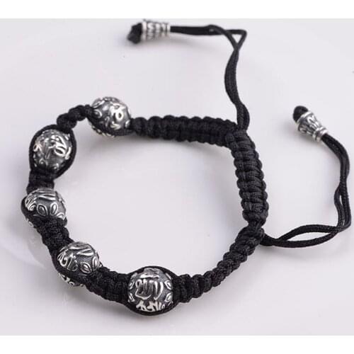 FNJ 925 Silver Bracelet for Women Jewelry Original S925 Sterling silver Bracelets 11mm Ball Bead