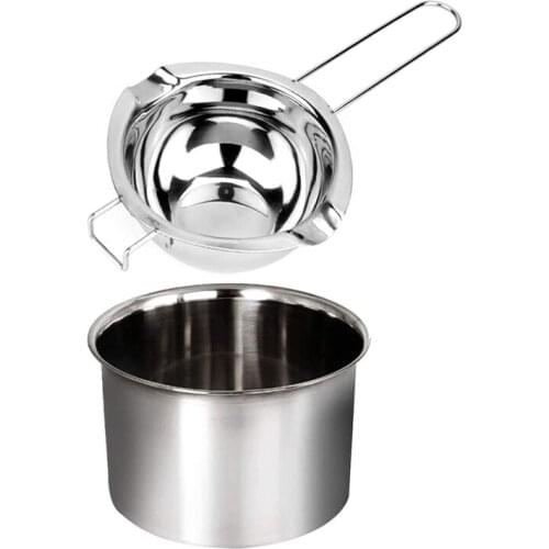 Melting Wax Heating Pot Stainless Steel Baking Utensils Long Handle Wax Melting Pot Chocolate Butter Melting Pot