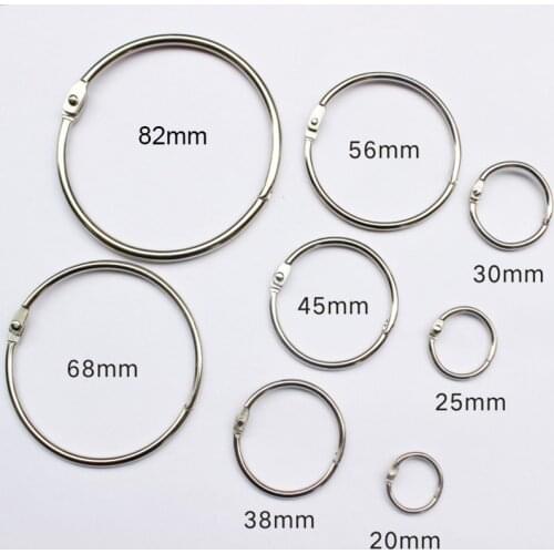 1/2/3/5/10pcs Metal Ring Binder DIY Albums 20 - 82mm Loose-leaf Book Hoops Opening Office Binding Supplie Photo Album