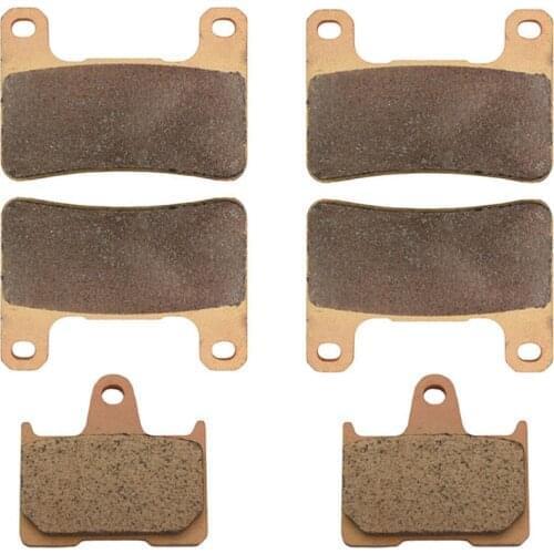 Motorcycle Parts Front & Rear Brake Pads Kit For SUZUKI GSXR600 GSXR750 K4/K5/ XK5 Radial Caliper 2004-05 Copper Based Sintered