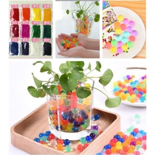 100 Pcs/set Crystal Mud Hydrogel Crystal Soil Outdoor Water Beads Vase Soil Grow Magic Balls Kids Toy Home Decoration