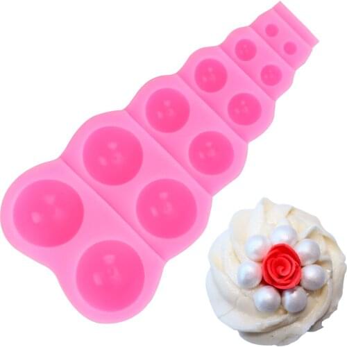 Kitchen DIY Baking Accessories Silicone Cake Model Multi Size Pearl Ball Shape Mould Chocolate Fudge Mold Cake Decorating Tool
