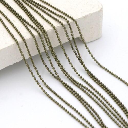 Metal Antique Bronze Ball Bead Chains Bulk Link Chains for Diy Necklaces Bracelets Jewelry Making Wholesale Supply