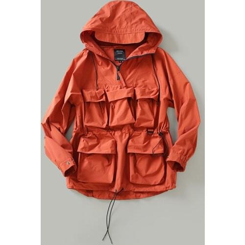 Autumn Multi Bag Charging Jacket Mens Large Loose Hooded Pullover Outdoor Fitness Travel Windbreaker Trekking Climbing Hoodies