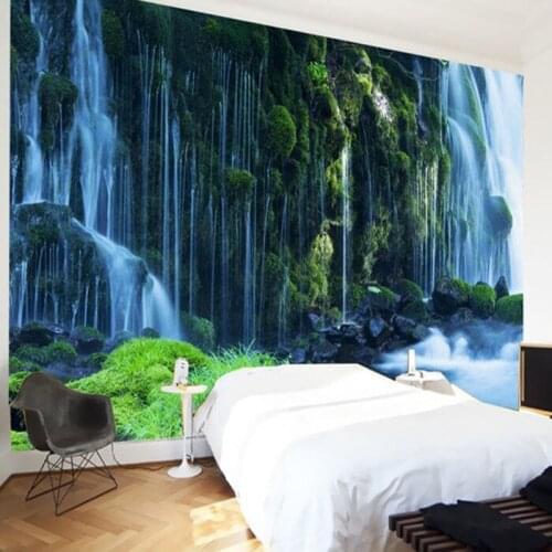 Waterfall landscape Mural wallpaper Natural scenery full Wall Murals print decals Home Decor photo wallpaper