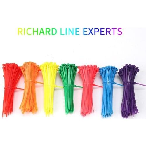 100 pcs 11 color 3*100 mm Plastic Zip Tie Self-locking Nylon Cable sleeve Ties black wire binding wrap straps UL Certified
