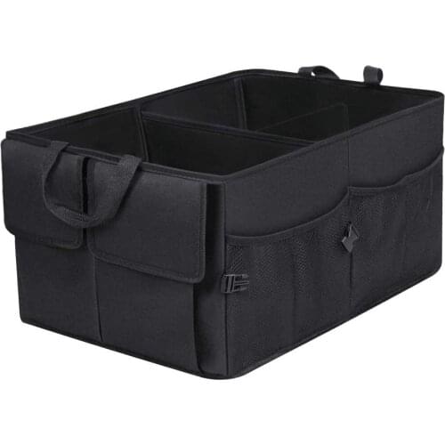 Car Trunk Organizer Case Auto SUV Traveling Cargo Multipurpose Collapsible Foldable Nylon Storage Container Box
