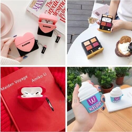 Gifts for girls 3D Funny Wireless Bluetooth Headset Cases For Apple Airpods 1 2 pro Silicone Earphone Protection Cover