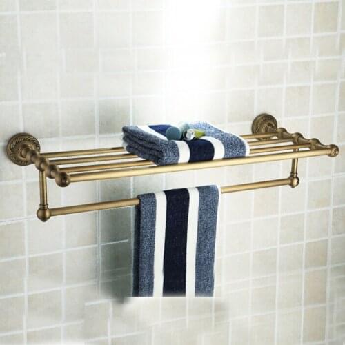 Brass Material Bronze Finish Towel Shelf