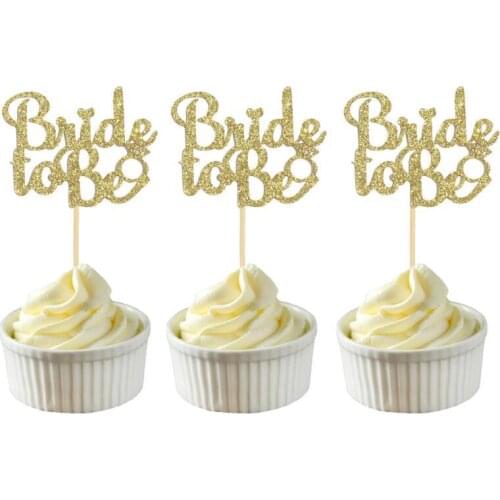 Team Bride To Be Wedding Supplies Hen Party Decorations DIY Baking Dessert Cake Toppers Bowknot Diamond Crown Veil Dress KSH17