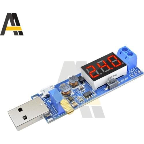 DC-DC 5V to 3.5V / 12V USB Step UP / Down Power Supply Module Adjustable Converter Out DC 1.2V-24V Boost Buck Borad