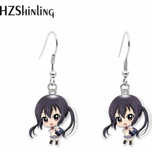 2021 New K-on Dangle Earring Mio Mugi Sawako Azusa Acrylic Hook Earring Epoxy Jewelry Earrings