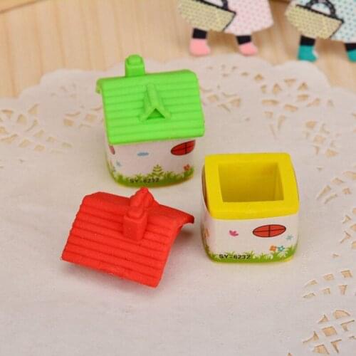 South Korean students stationery lovely modelling lifelike house eraser opening gifts student award prizes Exquisite