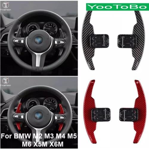 Car Styling Carbon Fiber Steering Wheel Shift Paddle Extension Replacement For BMWF/ G/M-series M2 M3 M4 M5 M6 X5M X6M RED Black