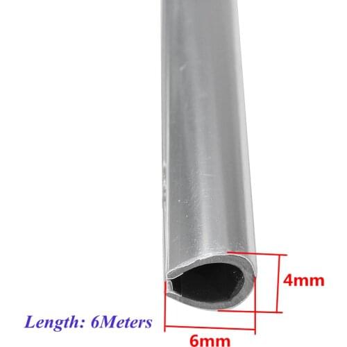 6M Car Door Edge Guards Seal Protector Guard Strip Car Protected Lining Trim Molding Rubber Silver