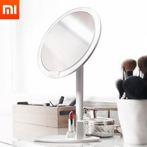 Xiaomi Mijia AMIRO Mirror Dimmable Adjustable Countertop 60 Degree 2000mAh Rotating Daylight Cosmetic Makeup Led Mirror