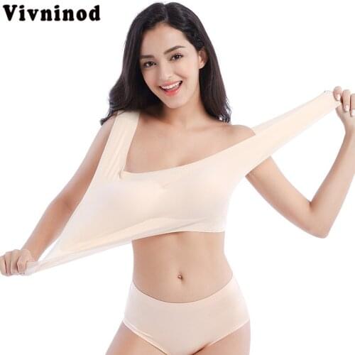 Plus Size Women Bras Bralette Comfortable Invisible Bra Push Up Breathable Brassiere Non Wired Seamless Bh Tops Nude Black M-6XL