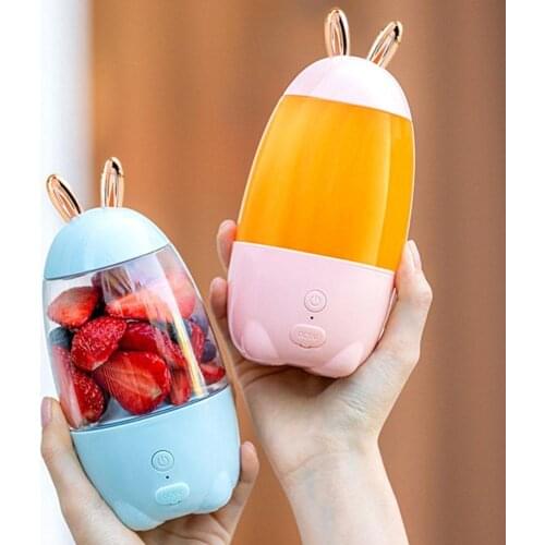 Lovely Rabbit Household Portable USB Rechargeable Juicer Cup Fruit Blender Mixer Juicer Cup
