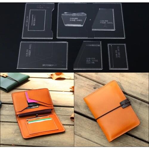 1 set 11*15*3cm Acrylic Stencil Women Long Wallet Cut Template DIY Leather Handmade Craft Hand Bag Sewing Pattern