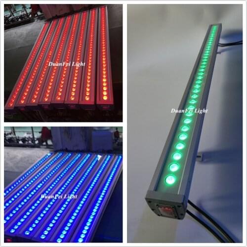 12 pcs high quality building led wash lights ip65 rgb wall washer dmx bar 36x3w