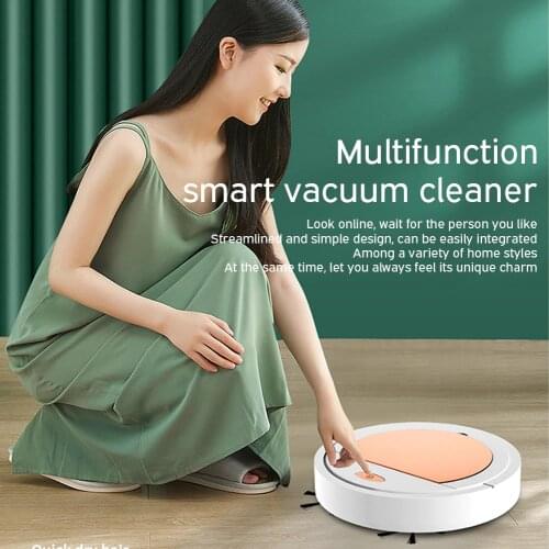 1800Pa Smart Robot Vacuum Cleaner USB Rechargeable Auto Floor Sweeping Robots Strong Suction Home Vacuum Cleaner Dry Wet Sweeper