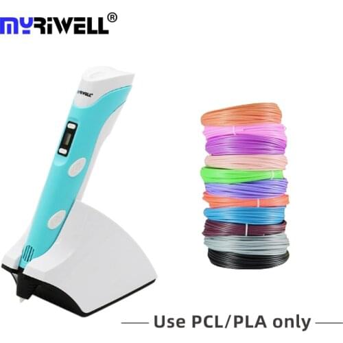 Myriwell RP-200B Design Drawing LED Screen 3D Craft Printing Pen Creative Toy Gift For Kids Cordless 3D Pen wireless charging