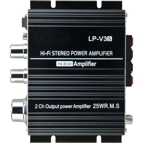 12V Car Amplifier Car Audio hi-fi Amplifier Adapter Sound Fever Amp LP-V3S Hifi Amplifier signal through high-fidelity