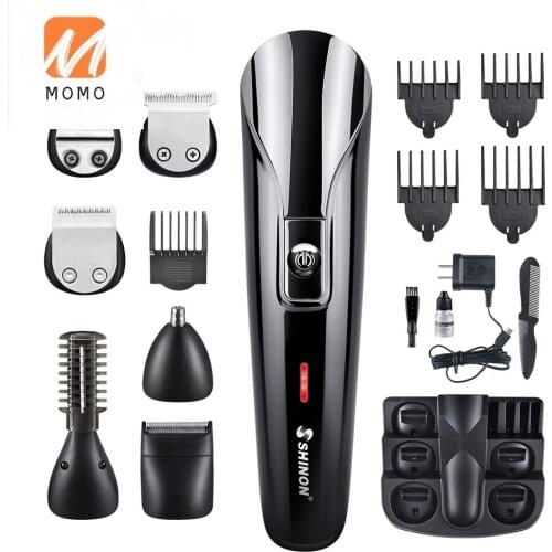 Household Mens Six-in-One Multifunctional Hair Clipper Pogonotomy Haircut Trimming Nose Hair Oil Head Carving Trim Set