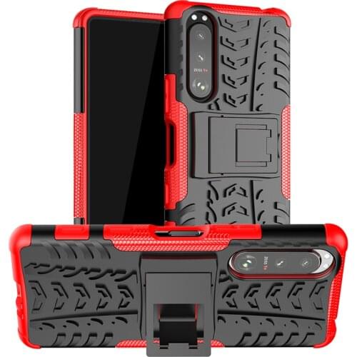 For Sony Xperia 5 III Case Armor Rubber Folding Kickstand Bumper Case For Sony Xperia 5 III Cover for Sony Xperia 5 III Xperia 5