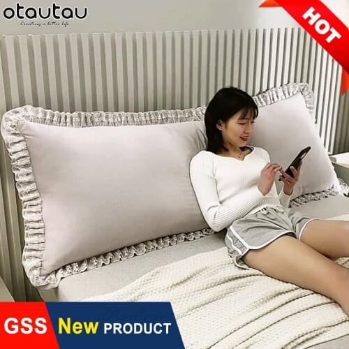King Size Bed Back Headboard Pillow Case Rectangle Long Body Pillowcase Cover Backrest Cushion Cute Princess Sofa Bedding Decor