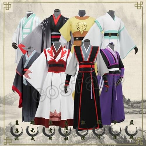 Anime Mo Dao Zu Shi Cosplay Wei Wuxian Lan wangji Jiang cheng Wen Ning Cosplay Costume Ancient Chinese Traditional Boots