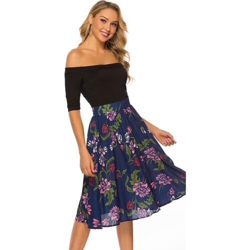 Summer Sexy Slash Neck Off Shoulder Bandage Floral Print Chiffon Dress Boho Style Short Party Beach Dresses Vestidos De Fiesta