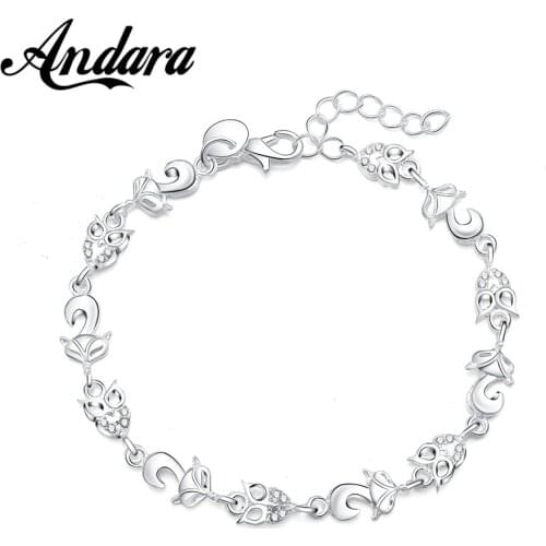Fashion Jewelry 925 Silver Bracelet Fox Bracelet For Woman Charm Jewelry Gift
