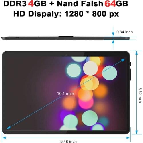 2021 New 10 Inch Tablet PC Octa Core Android 9.0 OS Dual SIM Cards WIFI GPS Global Tablet 10.1 64GB ROM GPS 10 Inch Tablets