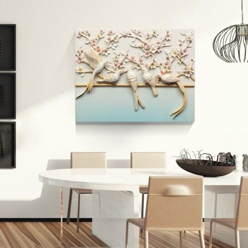 Simple electric meter box decorative painting Fu carving home decoration can be flipped modern frameless painting living room pa