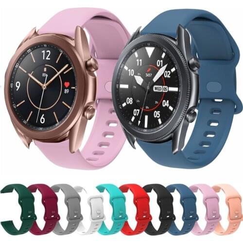 Silicone Watchbands for Samsung Galaxy Watch 3 41mm 45mm Bracelet Smart Sport Strap for Samsung galaxy watch 42mm 46mm Strap