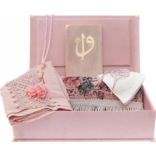 Special Velvet Box, Quran, Prayer Rug, Skullcap, Shawl, Rosary 99, Gift Rosary Gift Set of 33 FREE SHİPPİNG