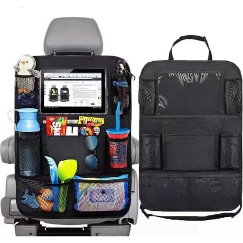 Car Seat Back Bag Backseat Organizer Hanging Interior Decoration Supplies Multifunctional Seat Net Pocket Storage Holder Black