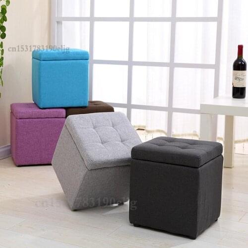 Storage Stool For Shoes Short Stool Fashion Living Room Sofa Stool Creative Storage Stool Home Fabric Footrest Small Stool