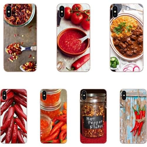 TPU Protector For Samsung Galaxy A81 A71 A51 A01 S20 S10 S9 S8 Plus A50 A70 A40 A30 A20 A10 New Red Chili Peppers