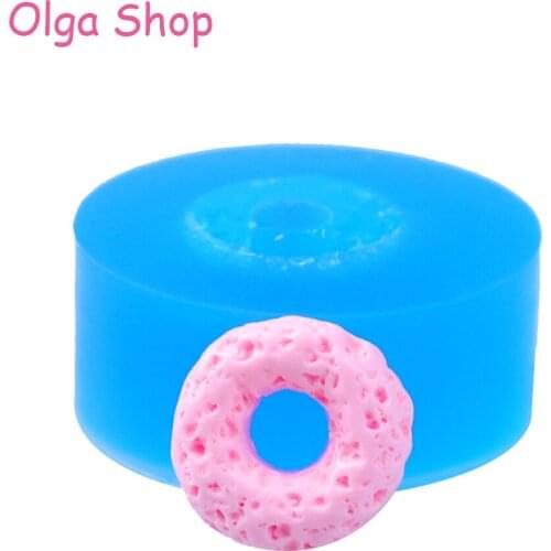 TYL103 14.7mm Donut Silicone Mold - Doughnut Flexible Mold Cake Decorating, Fondant Craft, Cookie Biscuit, Chocolate, Resin Wax