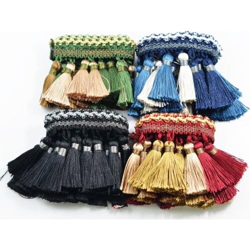 1 Yard European Tassel Edging Fringe Trim Embellishment for Clothing Curtain Decoration
