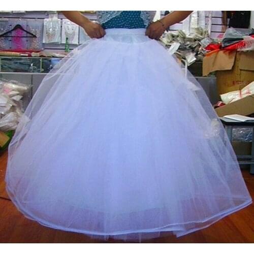 In Stock A-Line No Hoops Crinoline Bridal Organza Petticoats For Wedding Dress Wedding Skirt Accessories Slip
