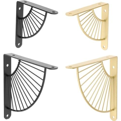 Nordic Wall Mount Shelf Bracket Fan-Shaped Support Corner Brace for Bathroom Kitchen Bookcase Hardware
