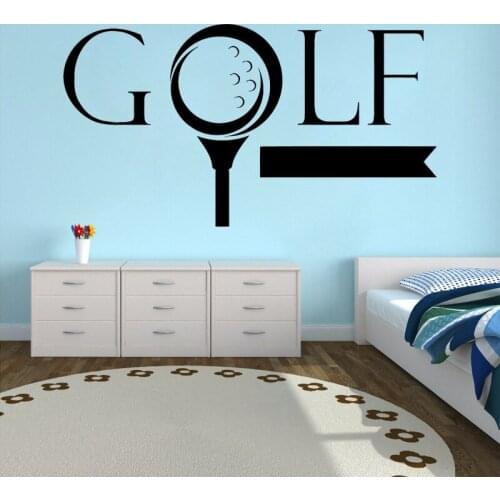 Golf Wall Sticker Golfer Vinyl Decal Golf Club Decor Boys Kids Room Decoration Removable Sports Murals O104