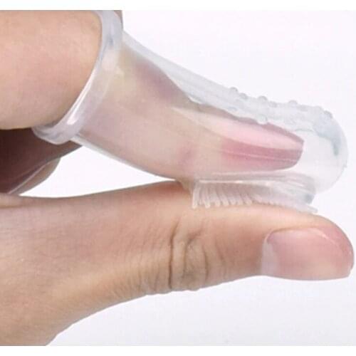 1PC Pet Finger Toothbrush Super Soft Non Toxic Teddy Dog Brush Bad Breath Tartar Teeth Tool Dog Cat Cleaning Pet Supplies Sale