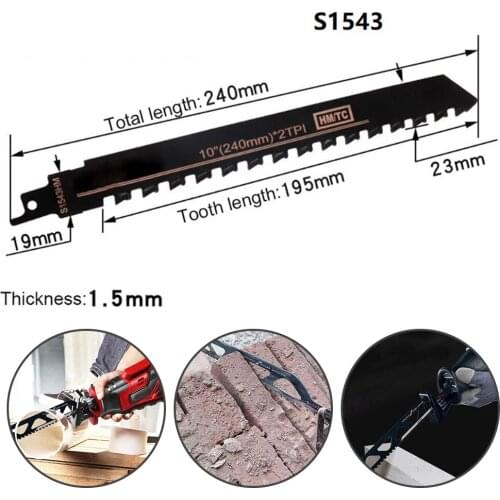 1 Pc Saw Blade Reciprocating Cutter Head Alloy Steel For Demolition Masonry Brick Stone Cutting Woodworking Tools Accessory