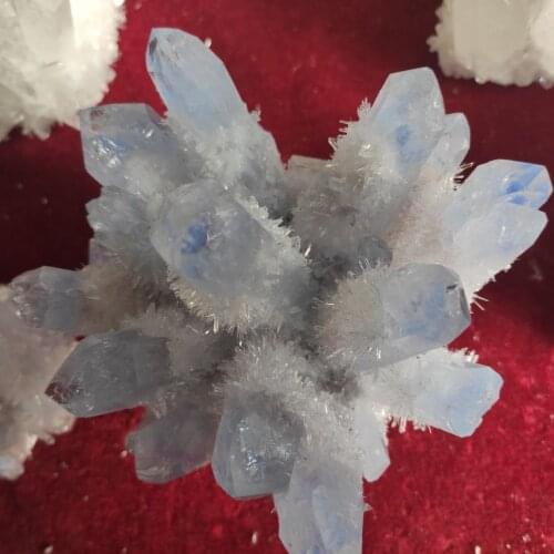 1pcs Rare natural blue crystal cluster mineral specimen wedding decoration reiki Healing Specimen Home