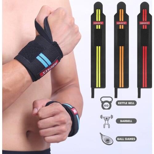 2PCS Wrist Wrap Wristband Wrist Support Weight Lifting Gym Training Wrist Support Brace Straps Wraps Fitness Equipment