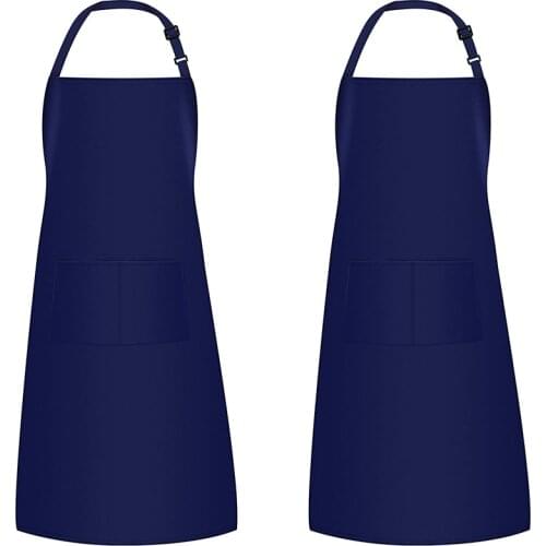 2 Pack Adjustable Aprons, Waterdrop Resistant Apron with 2 Pockets Cooking Kitchen Restaurant Aprons for BBQ Drawing
